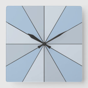 Horloge Carrée Roue couleur bleu minimaliste