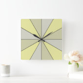 Horloge Carrée Roue couleur moderne Jaune (Maison)