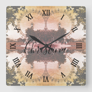 Horloge Carrée Roue géante Vintage Autriche Vienne Prater Grande