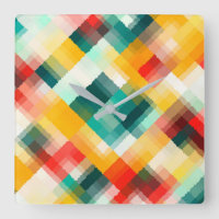 Rouge bleu vert jaune blanc Motif Abstrait