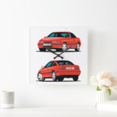 Horloge Carrée Rouge d'Opel Calibra (Maison)