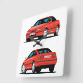 Horloge Carrée Rouge d'Opel Calibra (Angle)