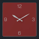 Horloge Carrée Rouge sang 6F100F Couleur avec option Ajouter un n<br><div class="desc">Une image PNG pleine échelle basée sur le code HEX (triplet hexadécimal à six chiffres) montré. Utilisez ce code pour mélanger, mettre en correspondance et customiser tout autre élément pour l'accompagner ou pour l'ajouter à d'autres collections. Les codes hexadécimaux peuvent être utilisés pour customiser la plupart des couleurs de texte...</div>