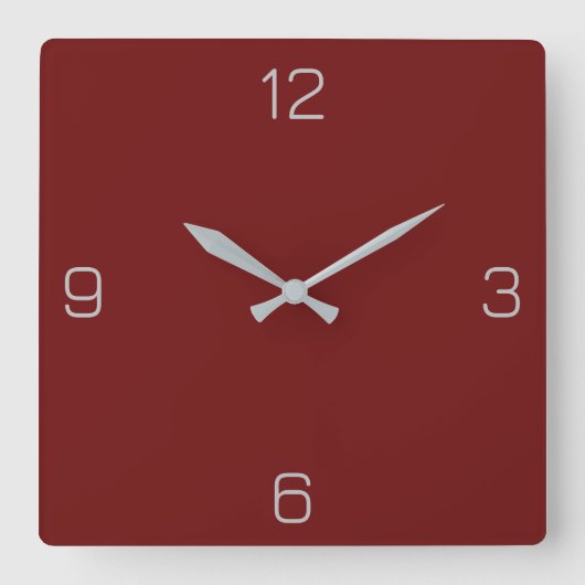 Horloge Carrée Rouge sang 6F100F Couleur avec option Ajouter un n (Recto)