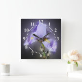 Horloge Carrée rougeoyer pourpre (Maison)