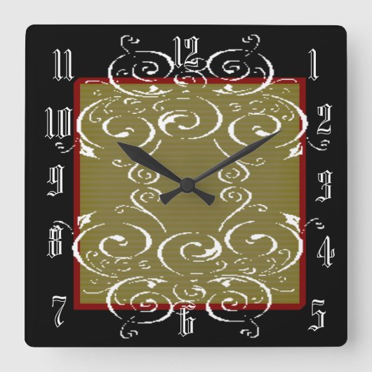 Horloge Carrée Rouleau (Recto)