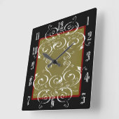 Horloge Carrée Rouleau (Angle)