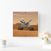 Horloge Carrée Rover Curiosity Du Laboratoire Scientifique Mars.  (Maison)