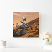 Horloge Carrée Rover Curiosity Du Laboratoire Scientifique Mars. (Maison)