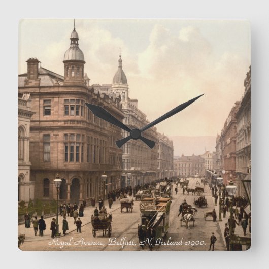 Horloge Carrée Royal Avenue, Belfast, N. Irlande c1900 (Recto)