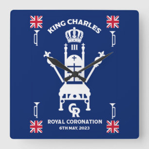 Horloge Carrée Royal Coronation King Charles III