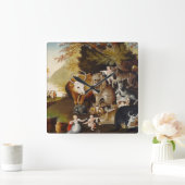 Horloge Carrée Royaume pacifique, c.1834 (huile sur toile) (Maison)