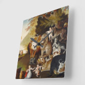 Horloge Carrée Royaume pacifique, c.1834 (huile sur toile) (Angle)