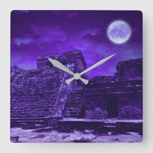 Horloge Carrée Ruines mayas Tulum Mexico