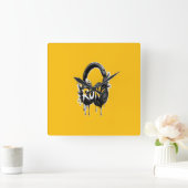 Horloge Carrée RUN Headphones Street Art Sticker (Maison)