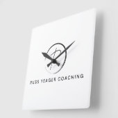 Horloge Carrée Russ Yeager Coaching Signature Logo (Angle)