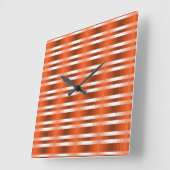 Horloge Carrée Rust Orange 3D Color Design Wall Clock 11a (Angle)