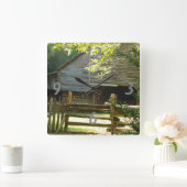 Horloge Carrée Rustic barn clock (Maison)