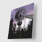 Horloge Carrée Rustic Sketched (Angle)