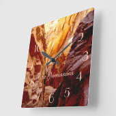 Horloge Carrée Rustic Southwest Slot Canyon (Angle)