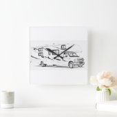 Horloge Carrée "RV design wall clocks" (Maison)
