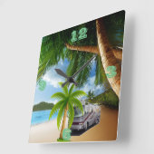 Horloge Carrée RV TIME Tic Toc Wall Clocks (Angle)