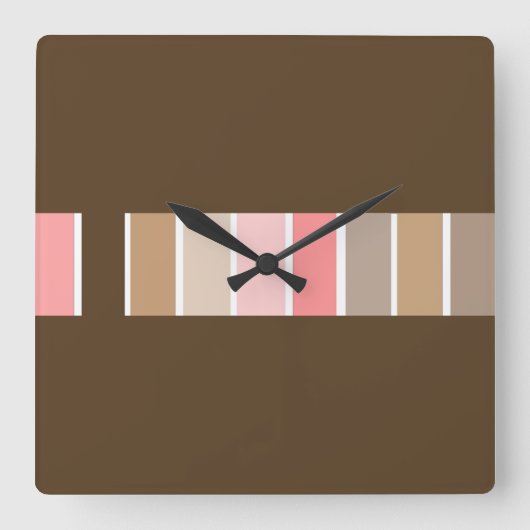 Horloge Carrée Sable De Plage Brown Sombre (Recto)