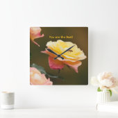 Horloge Carrée Sac Rose et Abeille (Maison)
