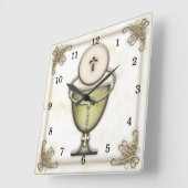 Horloge Carrée Sacraments (Angle)