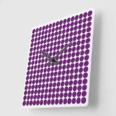 Horloge Carrée Safari pour violet africain point (Angle)