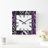Horloge Carrée Safari violet (Maison)