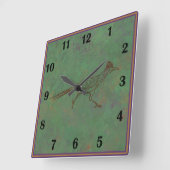 Horloge Carrée Sagebrush Green Régulier (Angle)