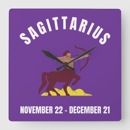 Horloge Carrée Sagittarius (Recto)