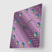 Horloge Carrée Sagittarius & Water Rabbit (Angle)