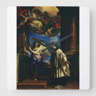 Horloge Carrée Saint Aloysius Gonzaga Patron des étudiants Beaux-