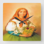 Horloge Carrée Saint Dymphna (Recto)