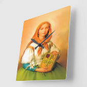 Horloge Carrée Saint Dymphna (Angle)