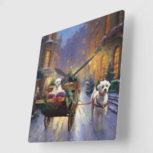 Horloge Carrée Saison de Noël maltaise