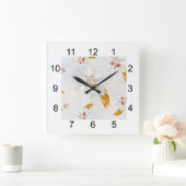 Horloge Carrée Sakura - Fleur de cerisier japonaise (Maison)