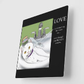 Horloge Carrée Salle de bain Sink Cat (Angle)