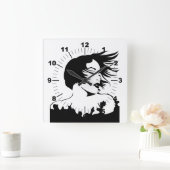 Horloge Carrée Salon de coiffure (Maison)