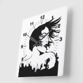 Horloge Carrée Salon de coiffure (Angle)