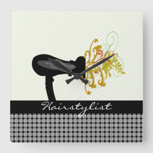 Horloge Carrée Salon De Pamperie Cadeaux De Coiffure Attractifs