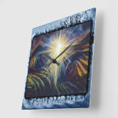 Horloge Carrée Salut (Angle)