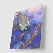 HORLOGE CARRÉE SALUT PAPIER BATELEUR EN AFRIQUE (Angle)