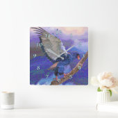 HORLOGE CARRÉE SALUT PAPIER BATELEUR EN AFRIQUE (Maison)