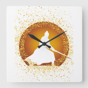 Horloge Carrée samouraï