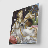 Horloge Carrée Sandro Botticelli - Vénus et Mars, côté gauche (Angle)