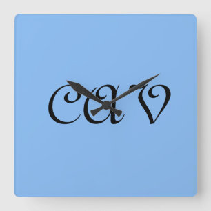 Horloge Carrée Sangria Cornflower Blue