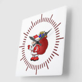 Horloge Carrée Santa Clause (Angle)